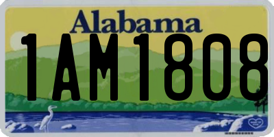 AL license plate 1AM1808