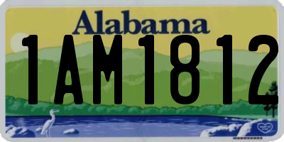 AL license plate 1AM1812
