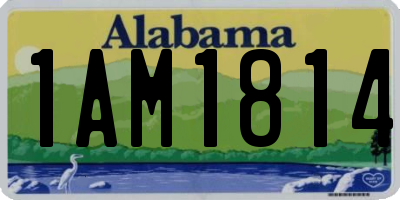 AL license plate 1AM1814