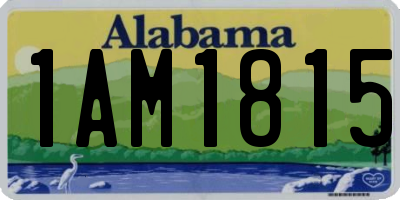 AL license plate 1AM1815