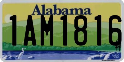 AL license plate 1AM1816