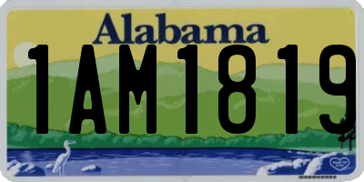 AL license plate 1AM1819