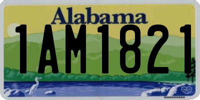 AL license plate 1AM1821