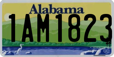 AL license plate 1AM1823