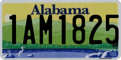 AL license plate 1AM1825