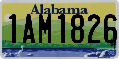 AL license plate 1AM1826