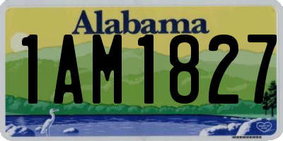 AL license plate 1AM1827