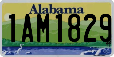 AL license plate 1AM1829
