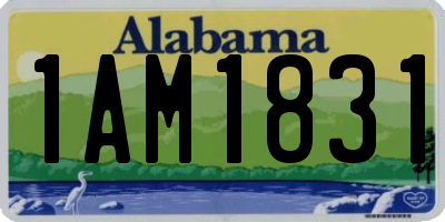 AL license plate 1AM1831