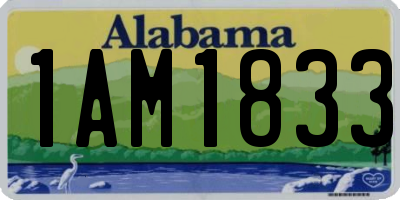 AL license plate 1AM1833