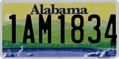AL license plate 1AM1834