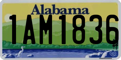 AL license plate 1AM1836