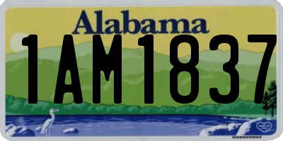 AL license plate 1AM1837
