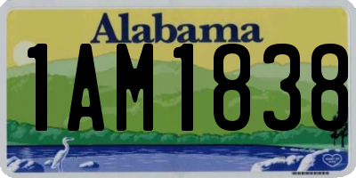 AL license plate 1AM1838