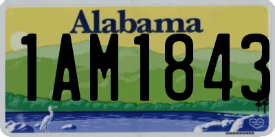 AL license plate 1AM1843