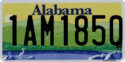 AL license plate 1AM1850