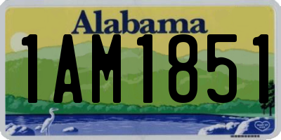 AL license plate 1AM1851