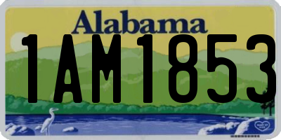 AL license plate 1AM1853