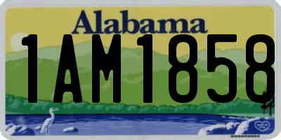 AL license plate 1AM1858