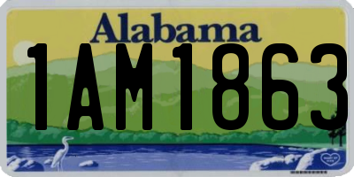 AL license plate 1AM1863