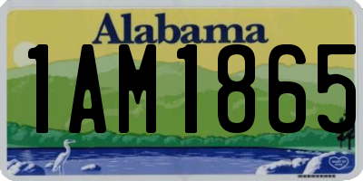 AL license plate 1AM1865
