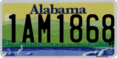 AL license plate 1AM1868