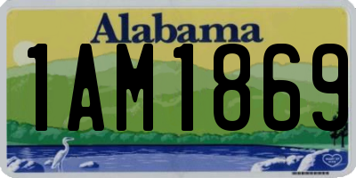 AL license plate 1AM1869