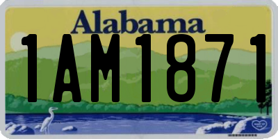 AL license plate 1AM1871