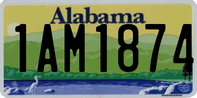 AL license plate 1AM1874