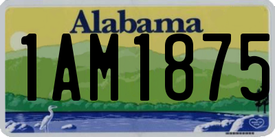 AL license plate 1AM1875