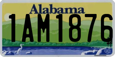 AL license plate 1AM1876