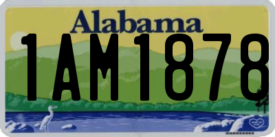 AL license plate 1AM1878