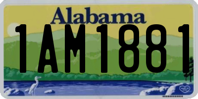 AL license plate 1AM1881