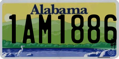 AL license plate 1AM1886
