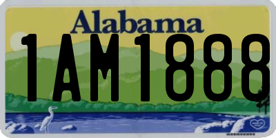 AL license plate 1AM1888