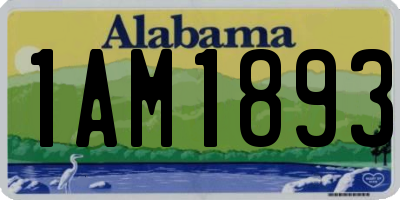 AL license plate 1AM1893