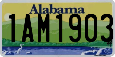 AL license plate 1AM1903