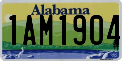 AL license plate 1AM1904