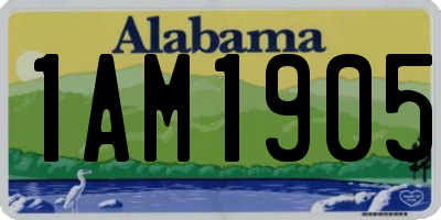 AL license plate 1AM1905