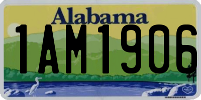 AL license plate 1AM1906