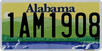 AL license plate 1AM1908