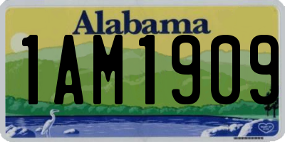 AL license plate 1AM1909