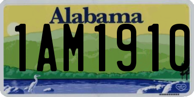 AL license plate 1AM1910