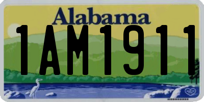 AL license plate 1AM1911