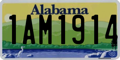 AL license plate 1AM1914