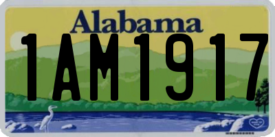 AL license plate 1AM1917