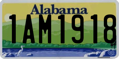 AL license plate 1AM1918