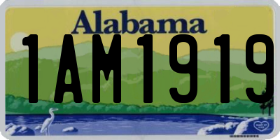 AL license plate 1AM1919