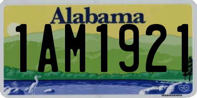 AL license plate 1AM1921