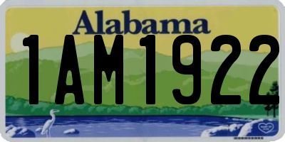AL license plate 1AM1922
